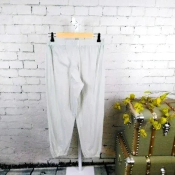 Hello Nite Knit Cropped Gathered Pocket Joggers In Agave Green Size Small - Picture 3 of 5